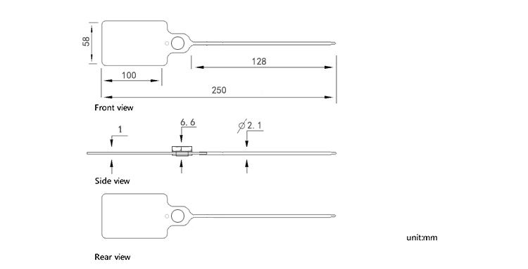 Sello de plástico de bandera Sello de plástico de bandera
