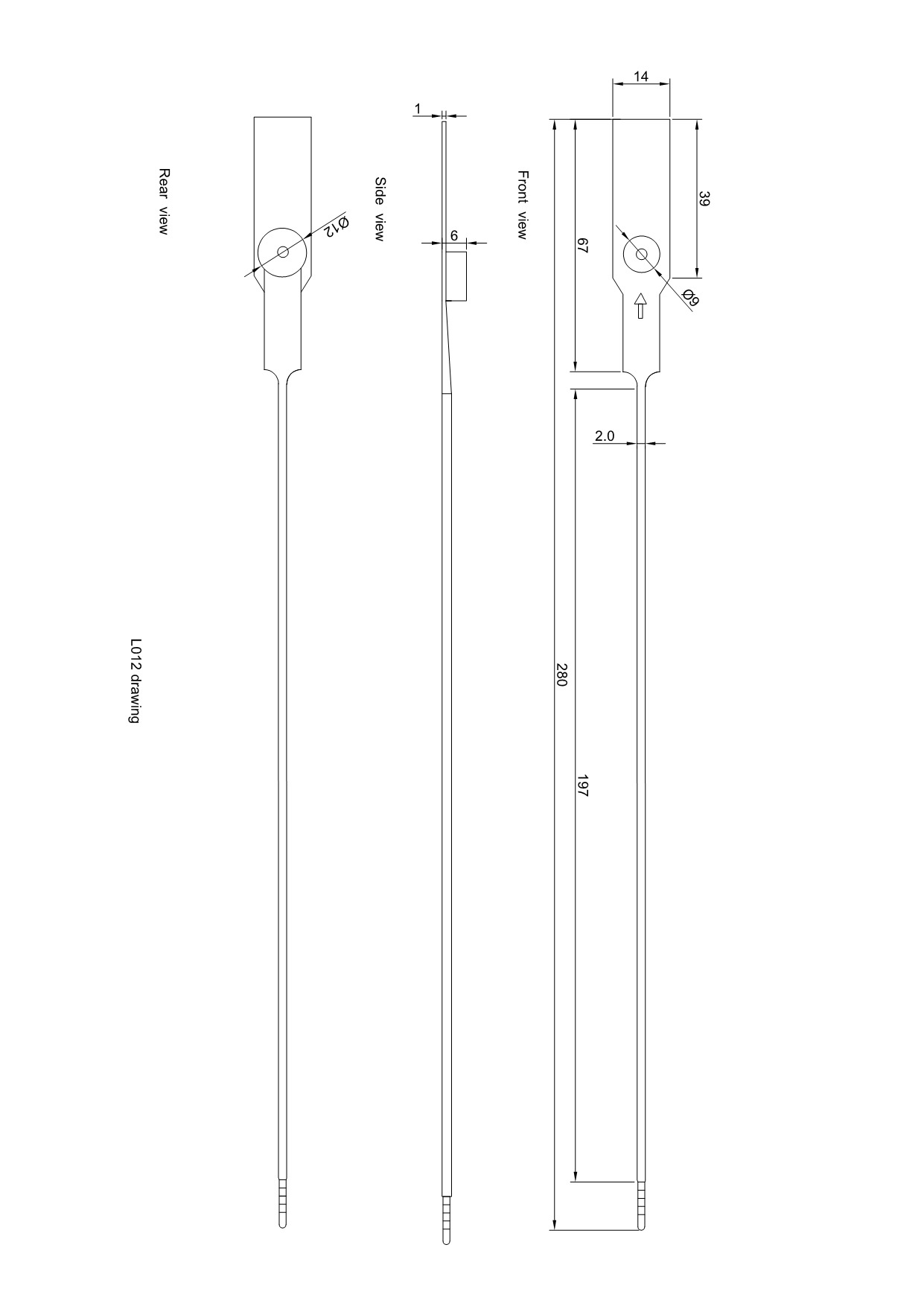 L012 Sellos de plástico personalizados para camiones L012 Sellos de plástico personalizados para camiones