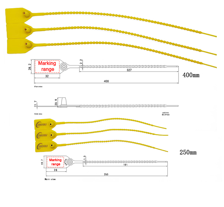 Sello de plástico de alta seguridad Pull-tite Pull-tite High Secure Plastic Seal