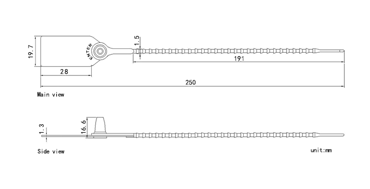 Sellos de plástico ajustables Adjustable Plastic Seals